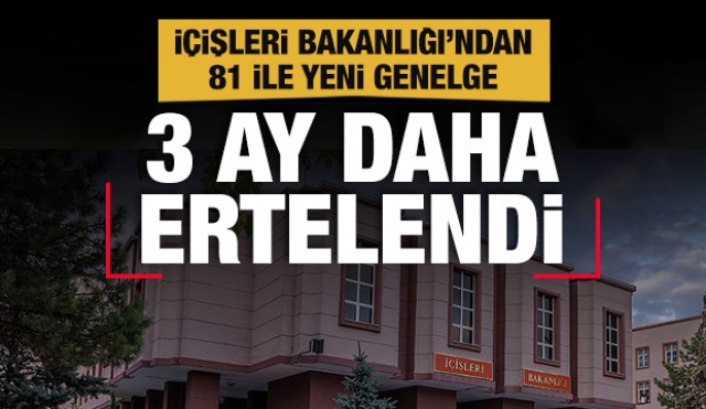 Son Dakika haberi; Koronavirüs salgınında yaşanan artış nedeniyle, derneklerin genel kurulları, sivil toplum kuruluşları, kamu kurumu niteliğindeki meslek kuruluşları ve üst kuruluşları, birlikler ve kooperatifler tarafından düzenlenecek etkinlikler (genel kurul toplantıları dahil) 3 ay süreyle tekrar ertelendi.